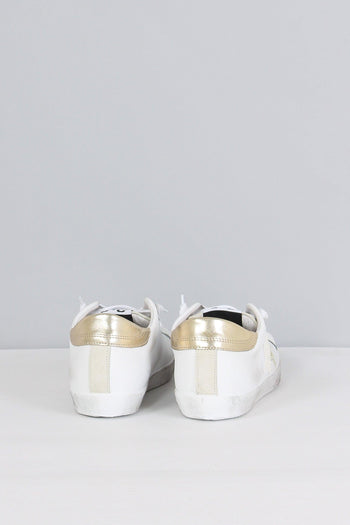 Sneakers Low Inserto Glitter Bianco/oro - 3