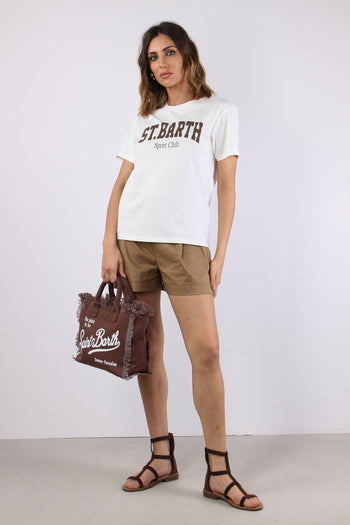 T-shirt Scritta Bianco/moro - 5