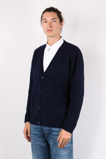 Pr536 Cardigan Misto Lana Blu - 5