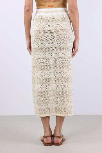 Gonna Crochet Spacco Beige - 4