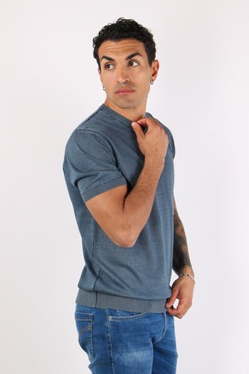 T-shirt Girocollo Basica Night Blue - 3