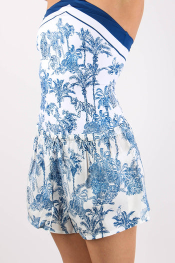 Short Fantasia Palme Bianco/blu - 3
