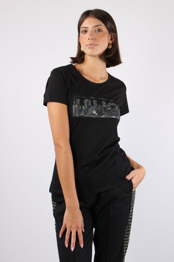 T-shirt Mc Logo Militare Nero/dark Green - 4