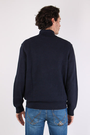 Maglia Mezza Zip Nido Dape Navy - 4