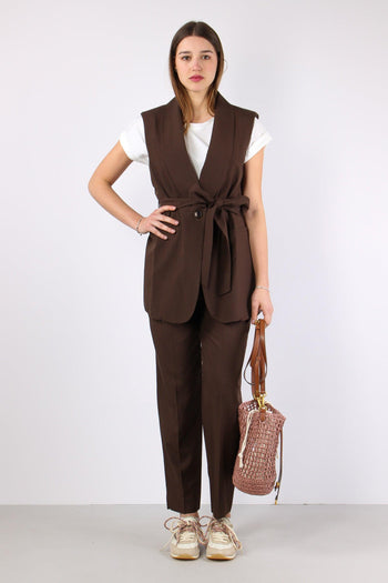 Memphis Pantalone Dritto Elastico Chocolate - 3