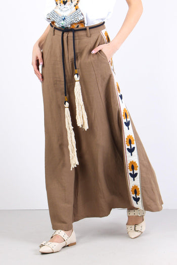Gonna Lunga Viscosa Lino Desert - 2
