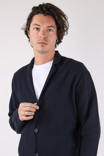 Cardigan In Maglia Navy - 7