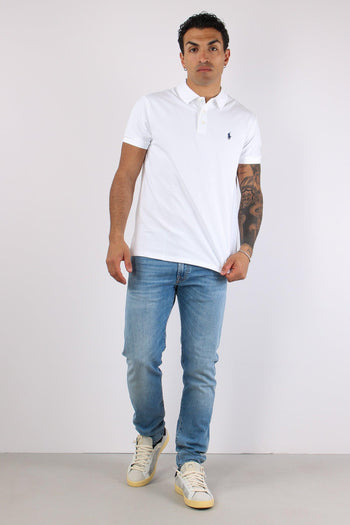 Polo Slim Fit Stretch White - 5