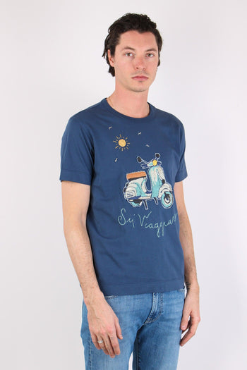 T-shirt Ricamo Vespa Inchiostro - 7
