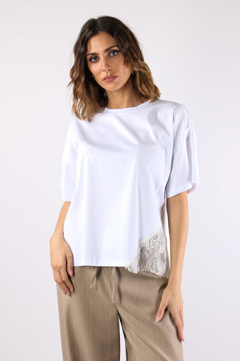 T-shirt Spicchio Fondo Pizzo Bianco - 2