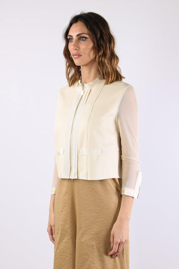 Alfio Giacca Ecopelle Tulle Butter - 3
