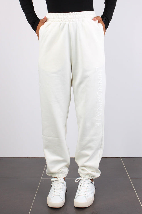 Pantalone Logo Gamba Off White - 2