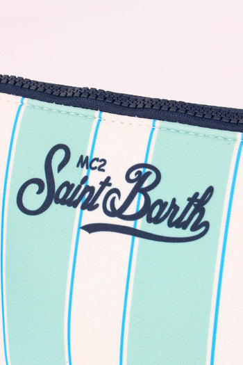 Aline Pochette Righe Verde - 6