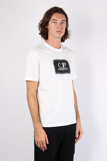 T-shirt Logo Patch Gauze White - 5