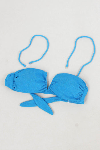 Bikini Fascia V Goffrato Azzurro - 8
