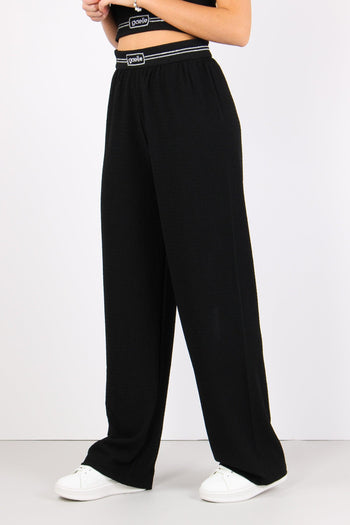 Pantalone Palazzo Goffrato Nero - 3