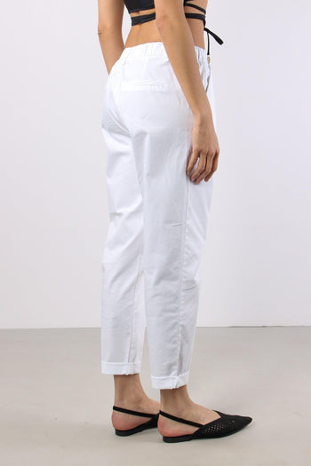 Chino Elastico Rasatello Bianco - 6
