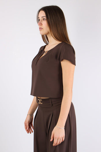 Capucine Top Corto Placca Chocolate - 6