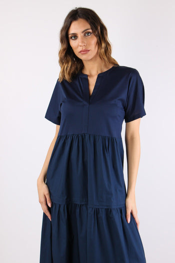 Capsula Abito Maglia Cotone Blu - 8