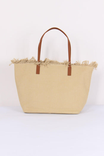 City Bag Frange Beige - 3