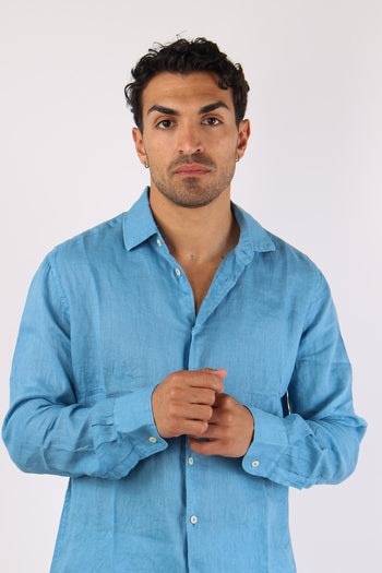 Camicia Lino Blu - 6