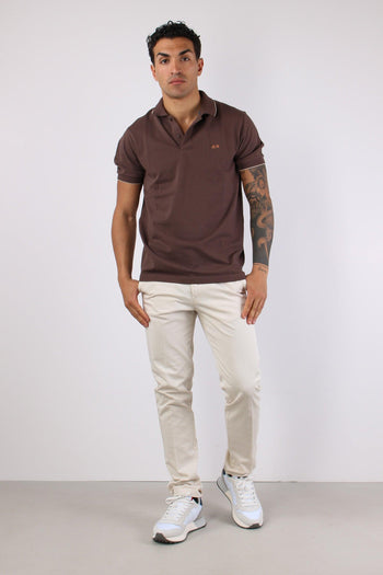 Polo Profilo Sottile Marrone - 5
