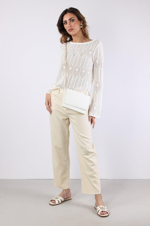 Jeans Straight Stripe Angora