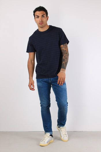 T-shirt Girocollo Basica Blue - 2