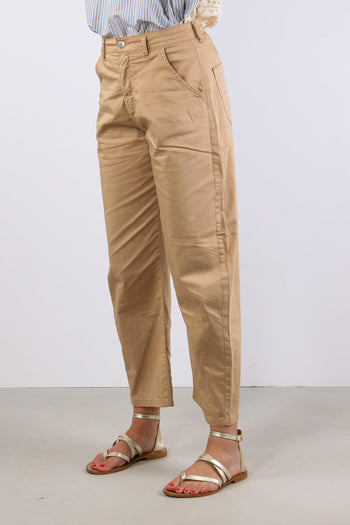 Pantalone Barrel Tessuto Legge Biscotto - 3
