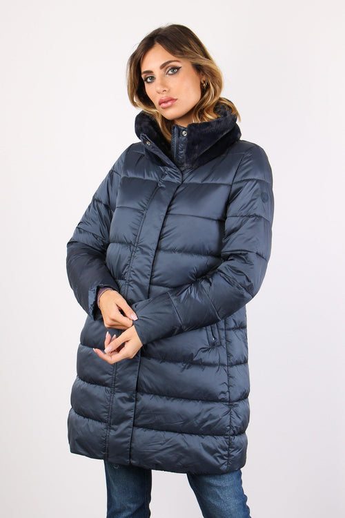 Dalea Cappotto Collo Pellicc Night Blue - 2