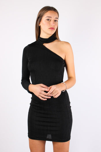 Abito Monospalla Colletto Nero - 5