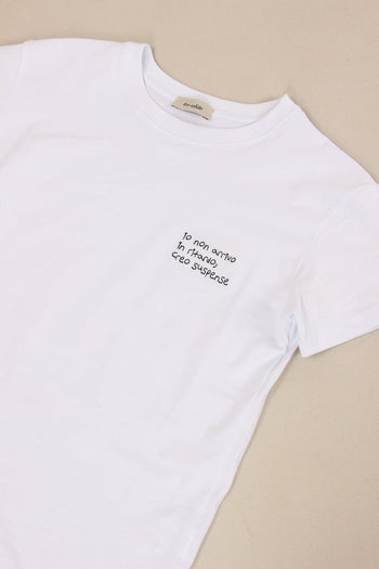 T-shirt Ricamo Creo Suspanse Bianco - 5
