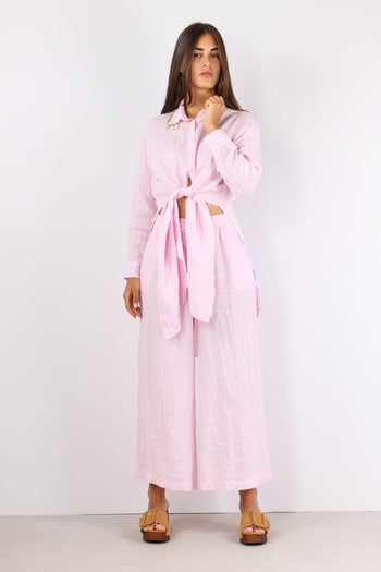 Camicia Lino Passamaneria Coll Rosa - 7