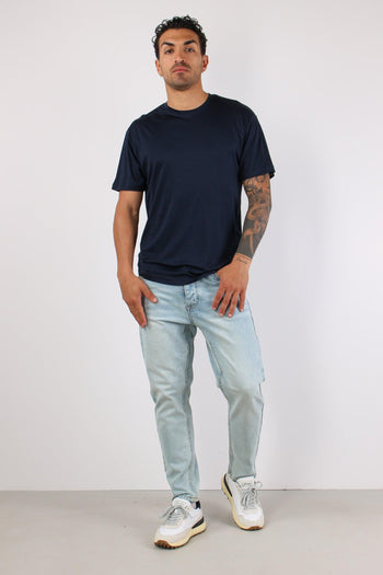 T-shirt Tencel Blu Navy - 5
