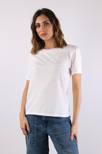 T-shirt Riga Logo Bianco/rosa - 2