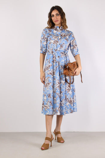 Chemisier Cotone Fantasia Blu Wave - 2