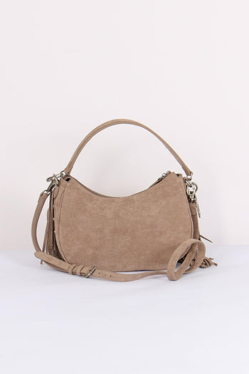 Mezzaluna Suede Frange Taupe - 3