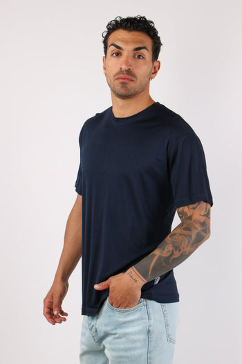 T-shirt Tencel Blu Navy - 6