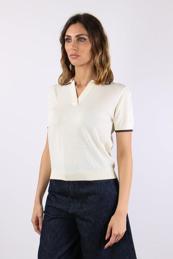 Polo Derby Profilo Contrasto Beige/moro - 3