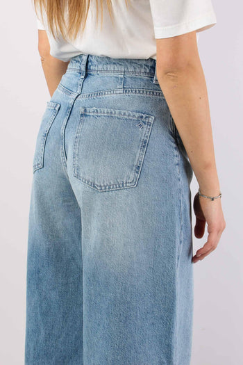 Denim Maxi Palazzo Vita Alta Denim Chiaro - 7