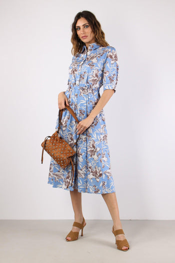 Chemisier Cotone Fantasia Blu Wave - 3