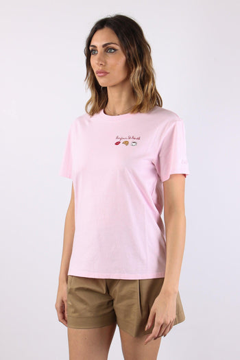 T-shirt Scritta Ricamo Bounjour - 3