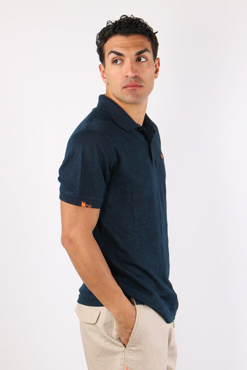 Polo Jersey Lino Navy Blue - 4