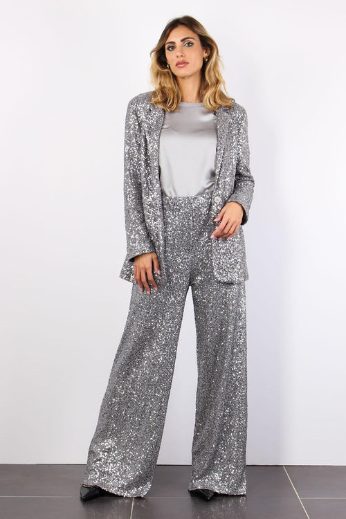 Giacca Paillettes Metal Gray - 2