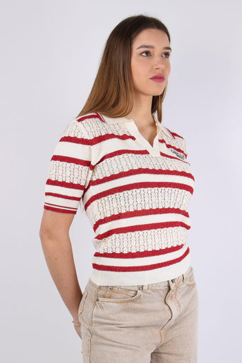Polo Tricot Riga Lurex Rosso - 7