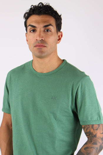 T-shirt Cotone Fiammato Muschio - 7