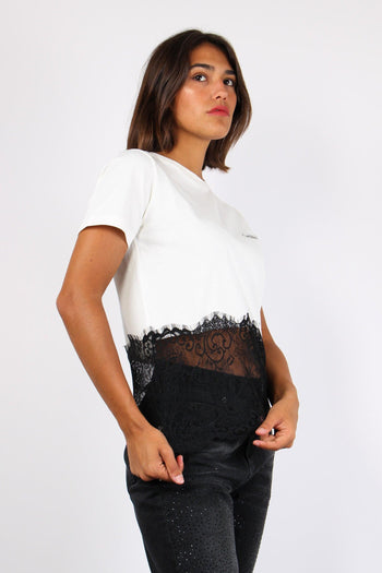 T-shirt Fondo Pizzo Off White - 5