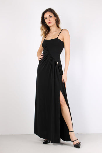 Malala Abito Lungo Fluido Black - 2