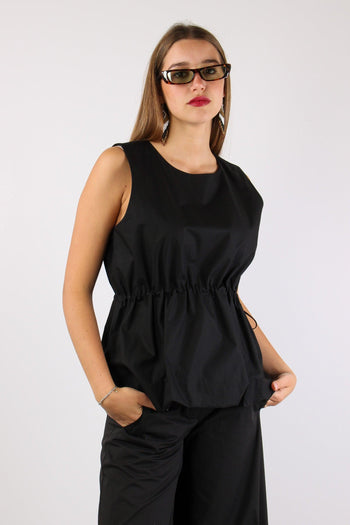 Top Cotone Arriccio Nero - 6