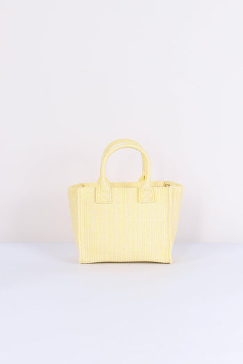 Mini Shopping Beach Rafia Giallo Plastinaca - 3